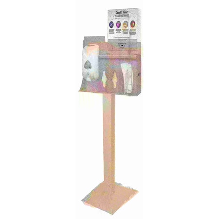 Bowman Dispensers Cover Your Cough Compliance Kit-Quartz Beige ABS Station, Steel Stand BD117-0012